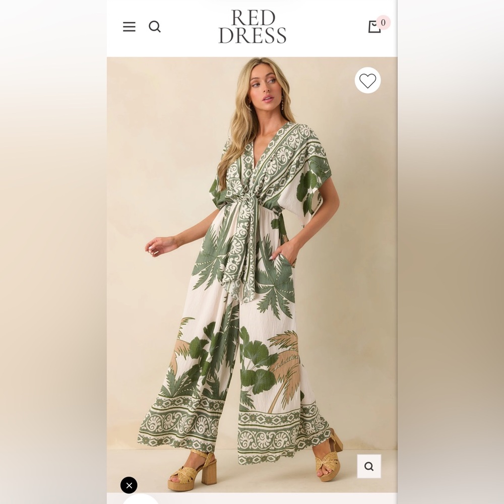 Tropical Palm Jumpsuit Large